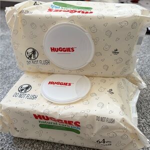 Huggies Natural Care Plus Baby Wipes x3